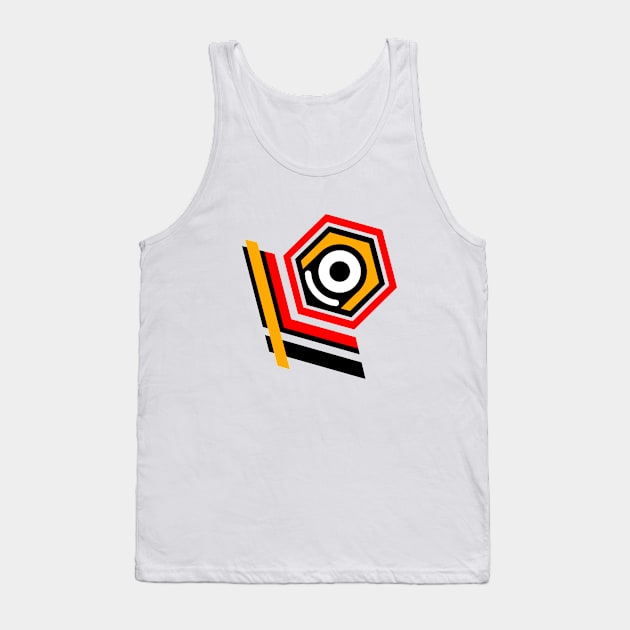 Red hexagon Tank Top by m.design1010